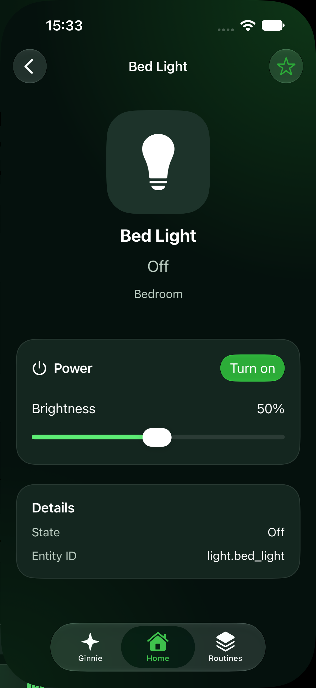 Device Detail · Precision dimming, color & climate